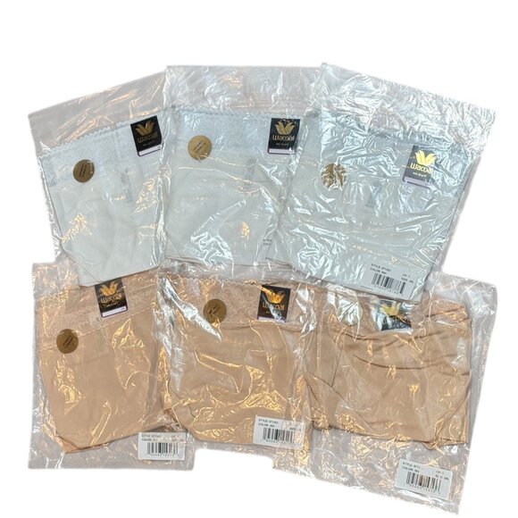 Wacoal Comfort Touch Hi-Cut Brief Panties Lot of 6 White Sand Size 2XL Brand New - Picture 4 of 9